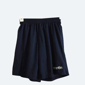 Macron navy blue jersey shorts logo youth size L
